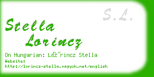 stella lorincz business card